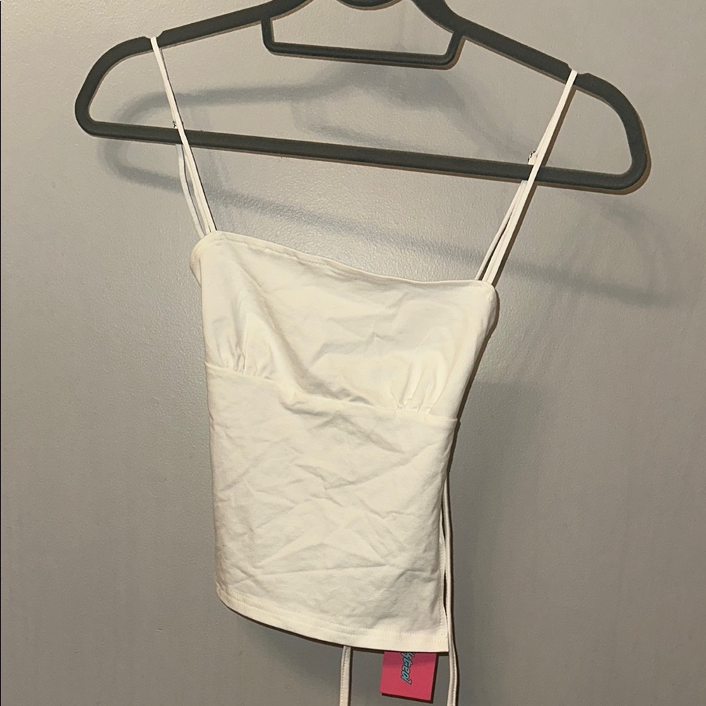 Edikted NWT White Backless Tank Top